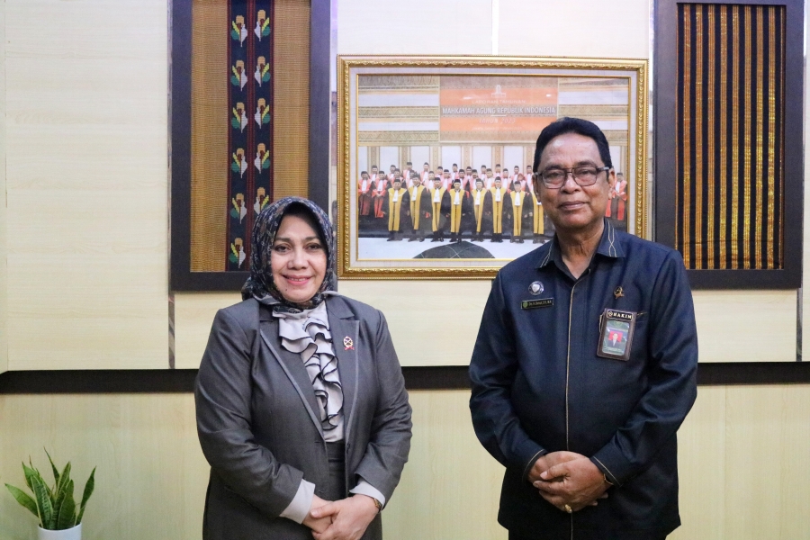 Kunjungan Silaturahmi Ketua Pengadilan Tinggi Agama Kendari ke Pengadilan Tinggi Sulawesi Tenggara