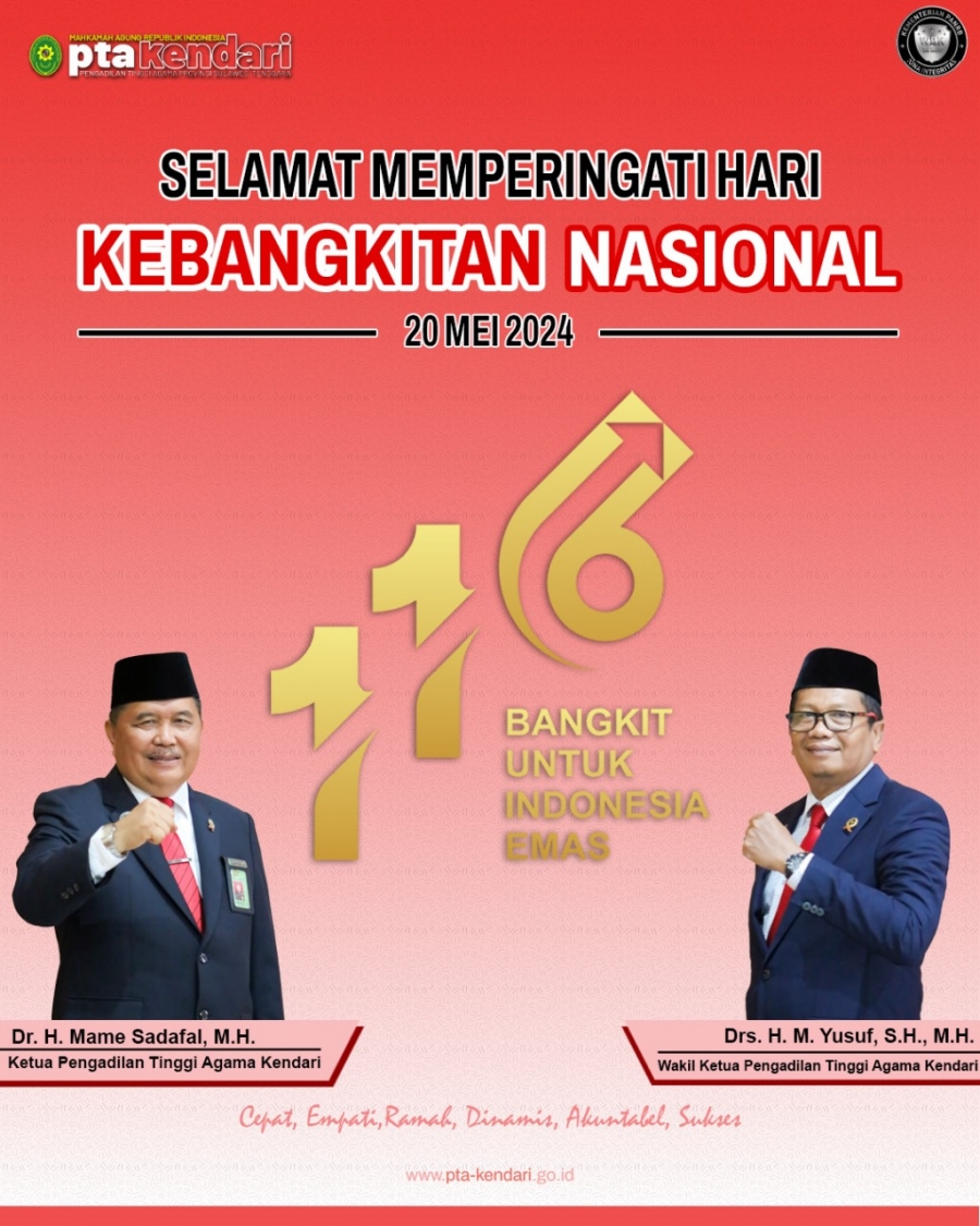 SELAMAT HARI KEBANGKITAN NASIONAL YANG KE - 116