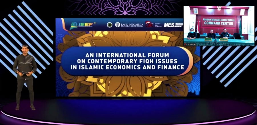 Ketua, Wakil Ketua, serta Hakim Tinggi PTA Sultra menyaksikan secara virtual acara International Forum on Contemporary Fiqh Issues in Islamic Economics and Finance