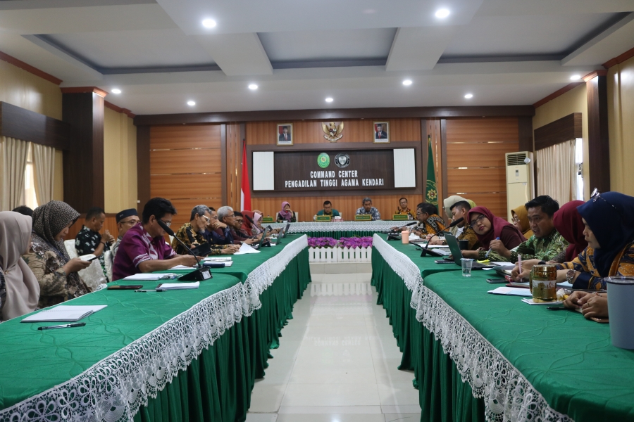 RAPAT EVALUASI KINERJA PTA KENDARI CAPAIAN BULAN AGUSTUS 2024