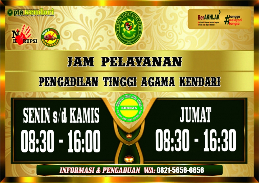 Jam Pelayanan PTA Kendari