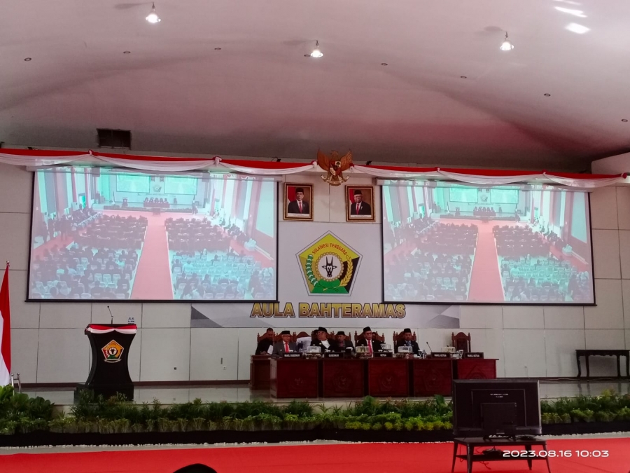 HAKIM TINGGI PENGADILAN TINGGI AGAMA KENDARI HADIRI RAPAT PARIPURNA DPRD SULTRA DALAM PERINGATAN HUT KE-78 PROKLAMASI KEMERDEKAAN RI
