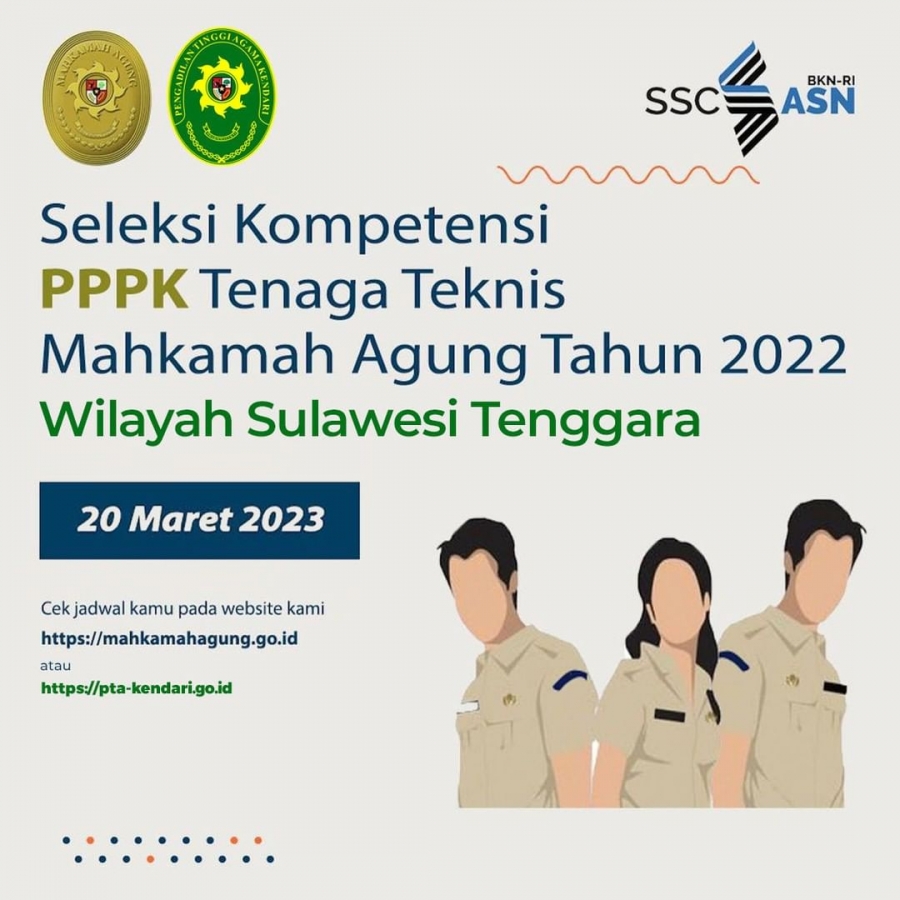 Seleksi Kompetensi PPPK Tenaga Teknis Mahkamah Agung Tahun 2022 Wilayah Sulawesi Tenggara
