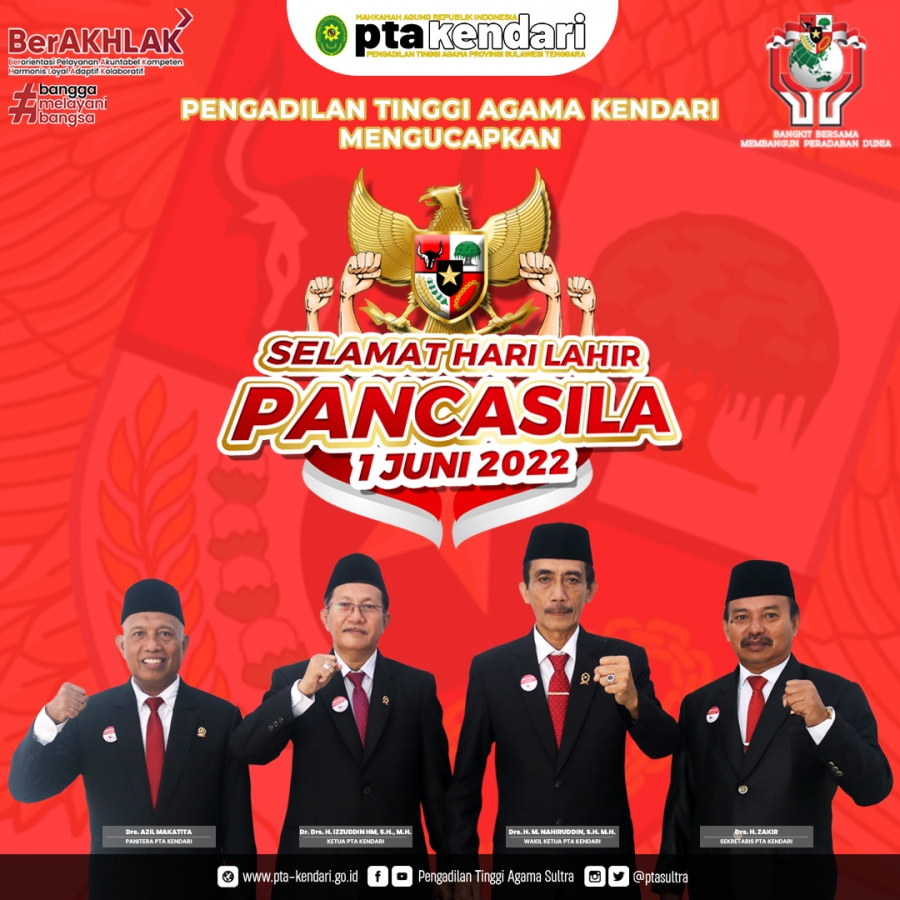 Selamat Hari Lahir Pancasila 1 Juni 2022